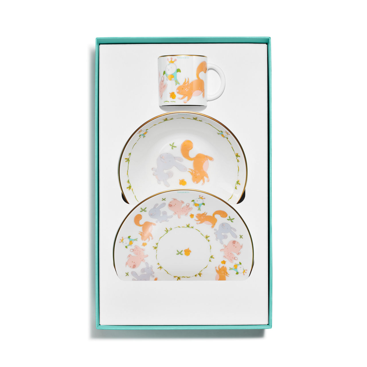 Tiffany ティファニー　小皿セット　ミニトレイ TIFFANY ティファニー メタリック ヴィド ポシェ ポーセリン シルバー