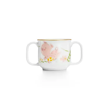 Tiny Tiffany:Land Animals Double-handled Baby Cup in Bone China, 2