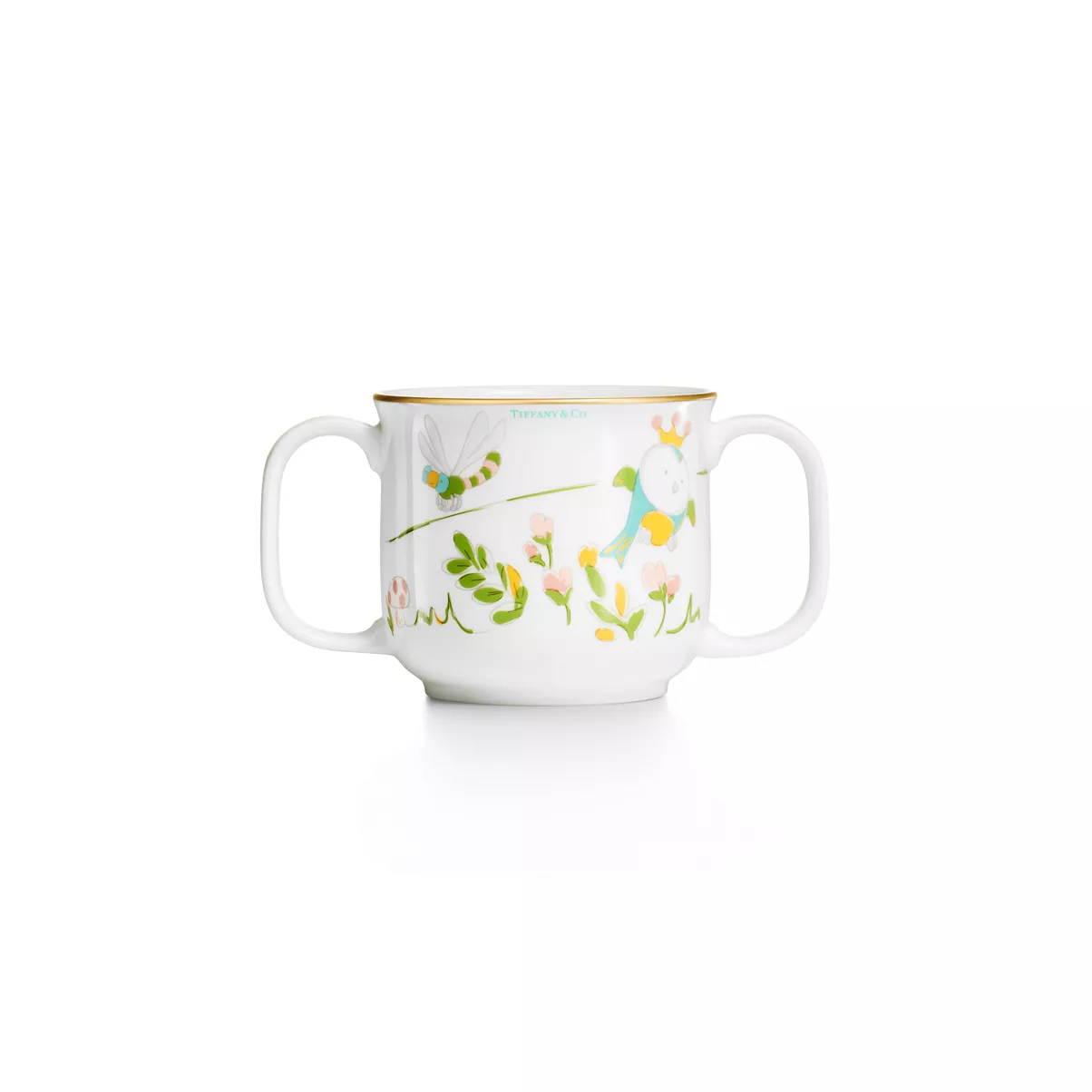 Land Animals Double-handled Baby Cup in Bone China