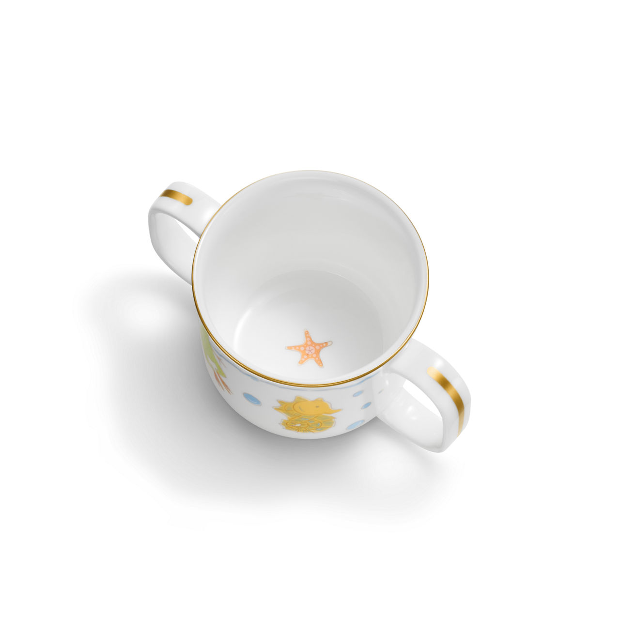 Sea Animals Double-handled Baby Cup in Bone China