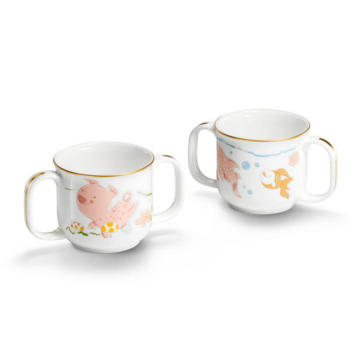 Tiny Tiffany:Sea Animals Double-handled Baby Cup in Bone China image number 4
