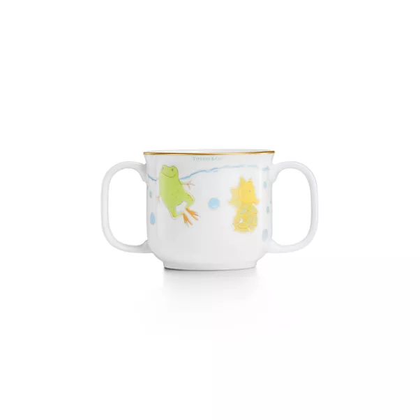 Sea Animals Double-handled Baby Cup in Bone China