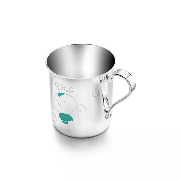 Babytasse „Vogel“ in Sterlingsilber