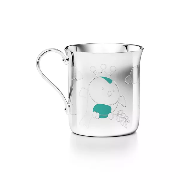 Babytasse „Vogel“ in Sterlingsilber