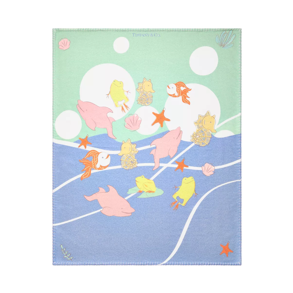 Sea Animals Blanket in a Wool Blend