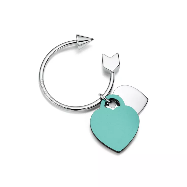 Return to Tiffany®:Lovestruck Key Ring with Tiffany Blue® Enamel Finish, 1