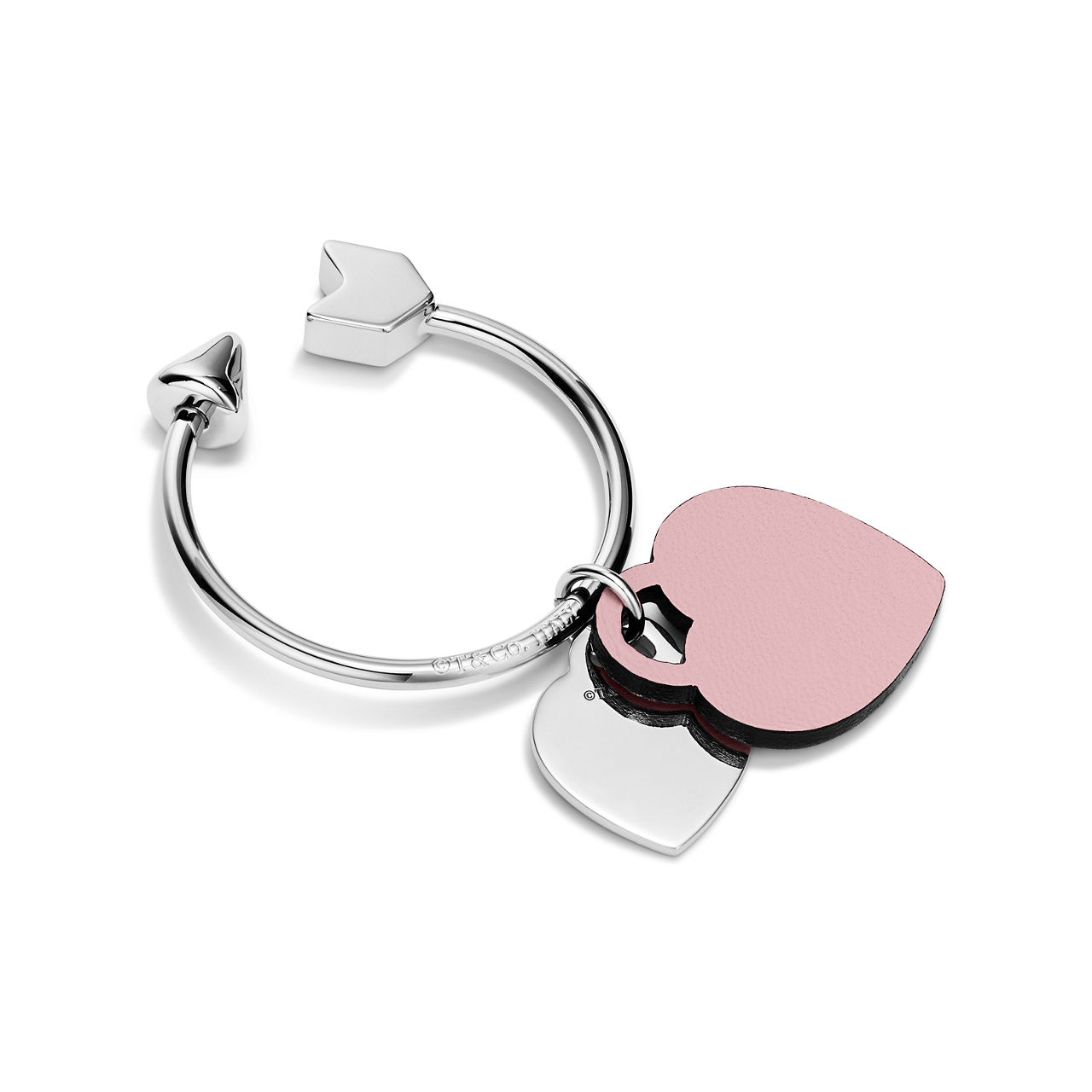 Lovestruck Key Ring with Crystal Pink Enamel Finish