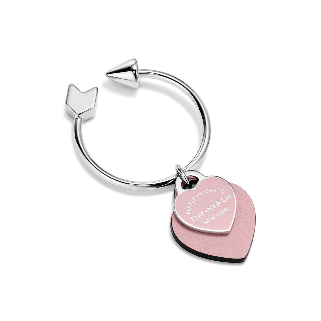 Lovestruck Key Ring with Crystal Pink Enamel Finish