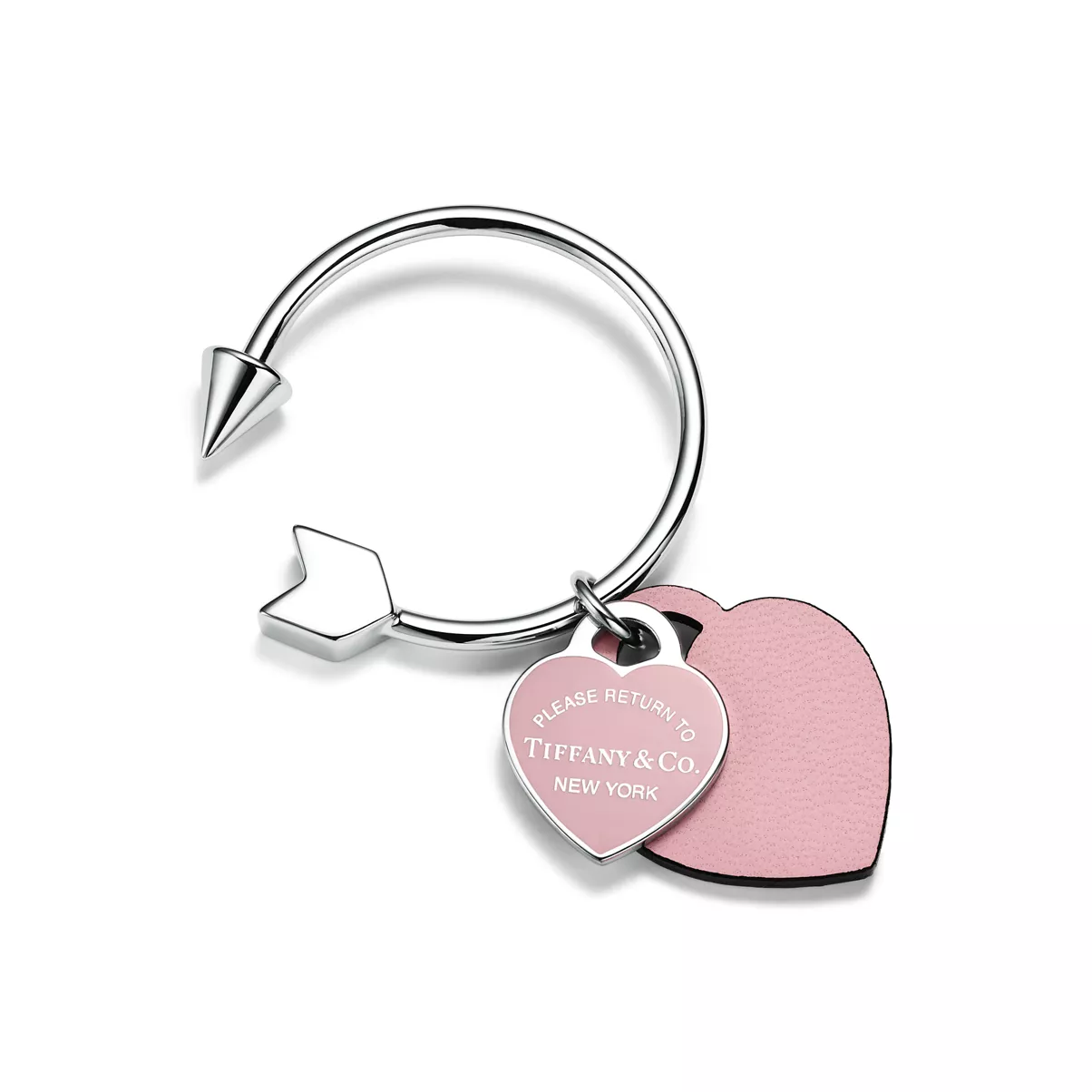 Lovestruck Key Ring with Crystal Pink Enamel Finish