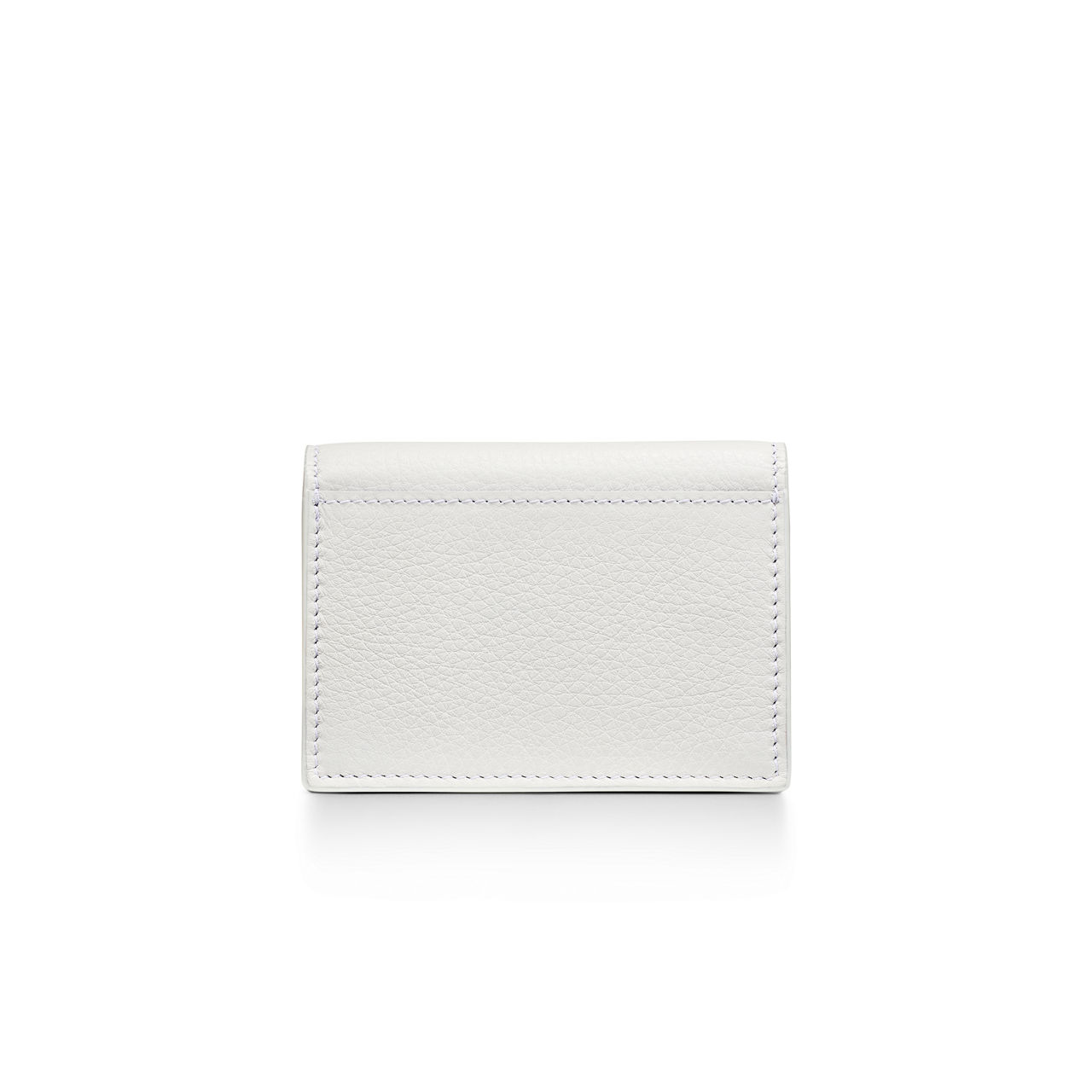 T&CO.:Flap Card Holder in White Leather image number 3