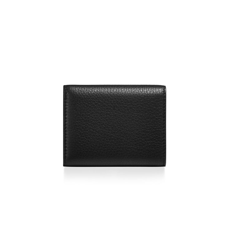 T&CO.:Trifold Wallet in Black Leather image number 5