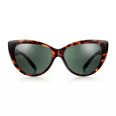 Tiffany T:Sunglasses in Tortoise Acetate with Dark Green Lenses, 2