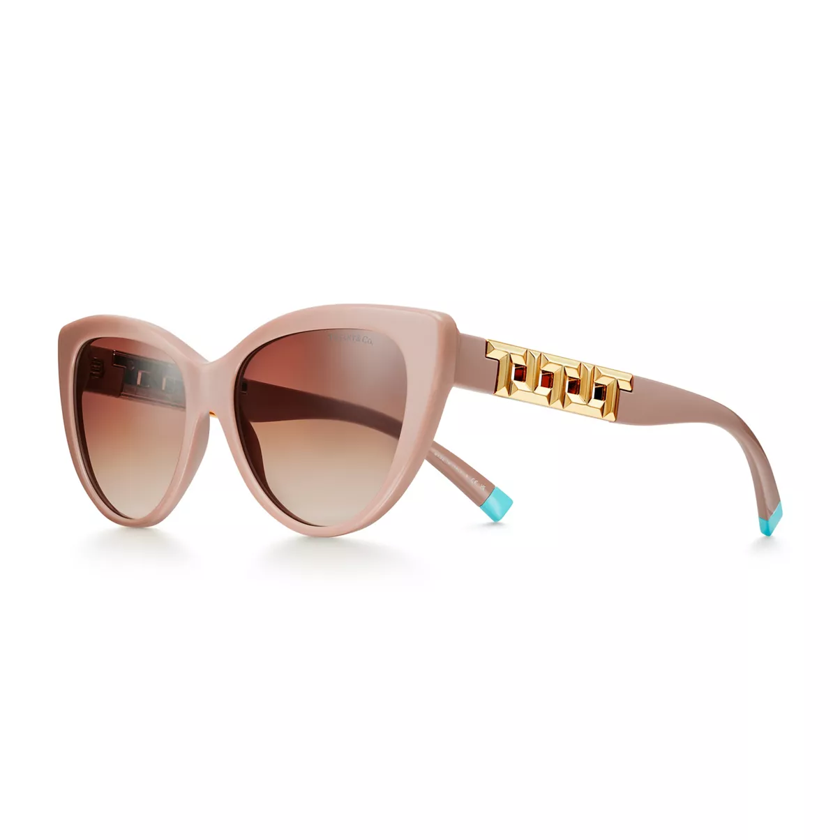 Sunglasses in Nude Acetate with Brown Gradient Lenses
