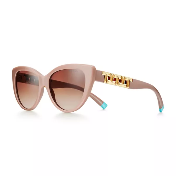 Sunglasses in Nude Acetate with Brown Gradient Lenses
