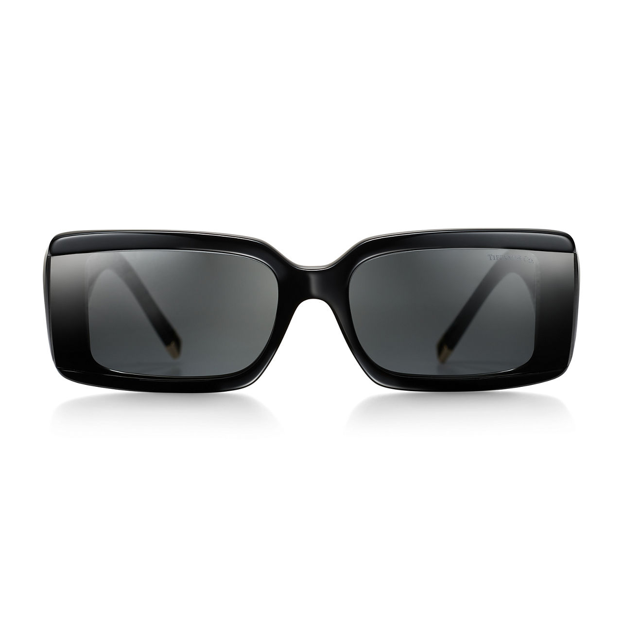 Tiffany T:Sunglasses in Black Acetate with Dark Grey Lenses image number 2