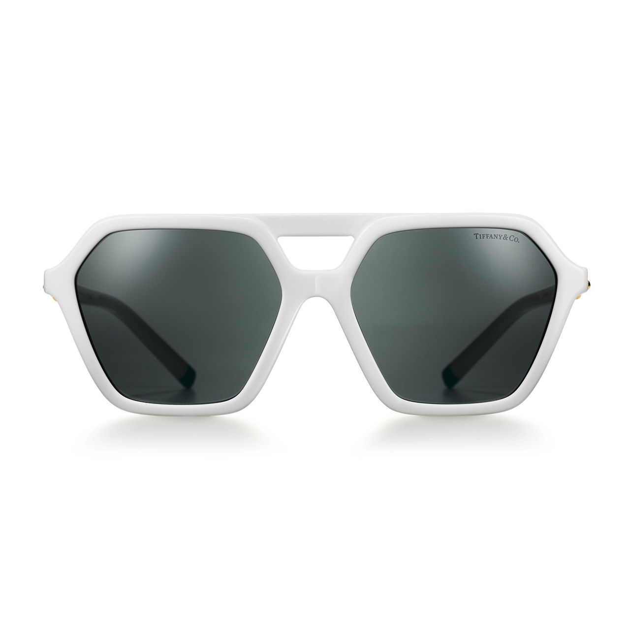 Tiffany HardWear:Sunglasses in White Acetate with Gray Lenses image number 2