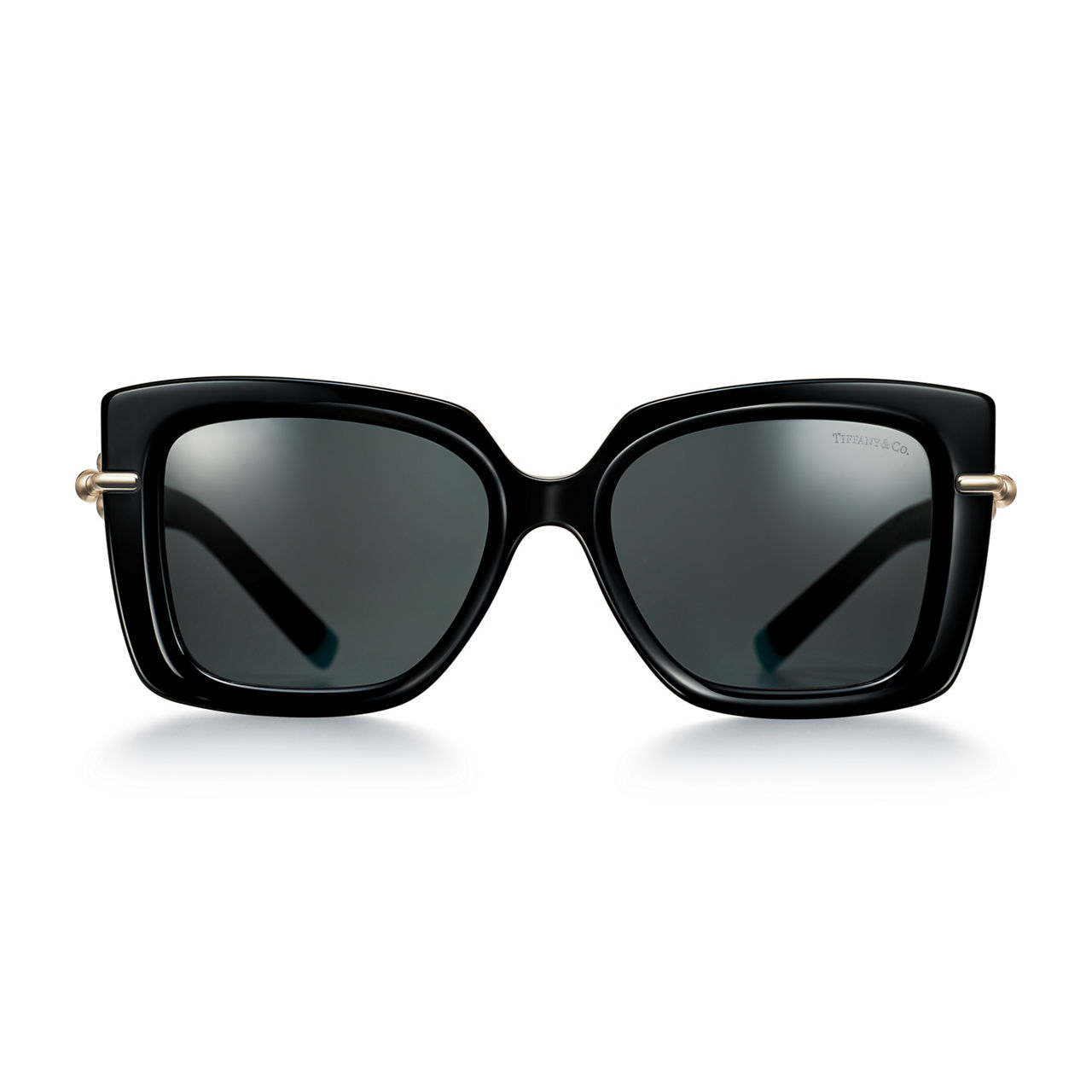 Sunglasses in Black Acetate with Dark Grey Lenses