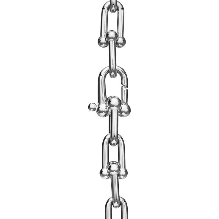 Tiffany HardWear: Graduated Link Necklace in White Gold with Diamonds, 4