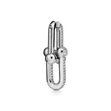 Tiffany HardWear:Large Link Earrings in White Gold with Diamonds, 2