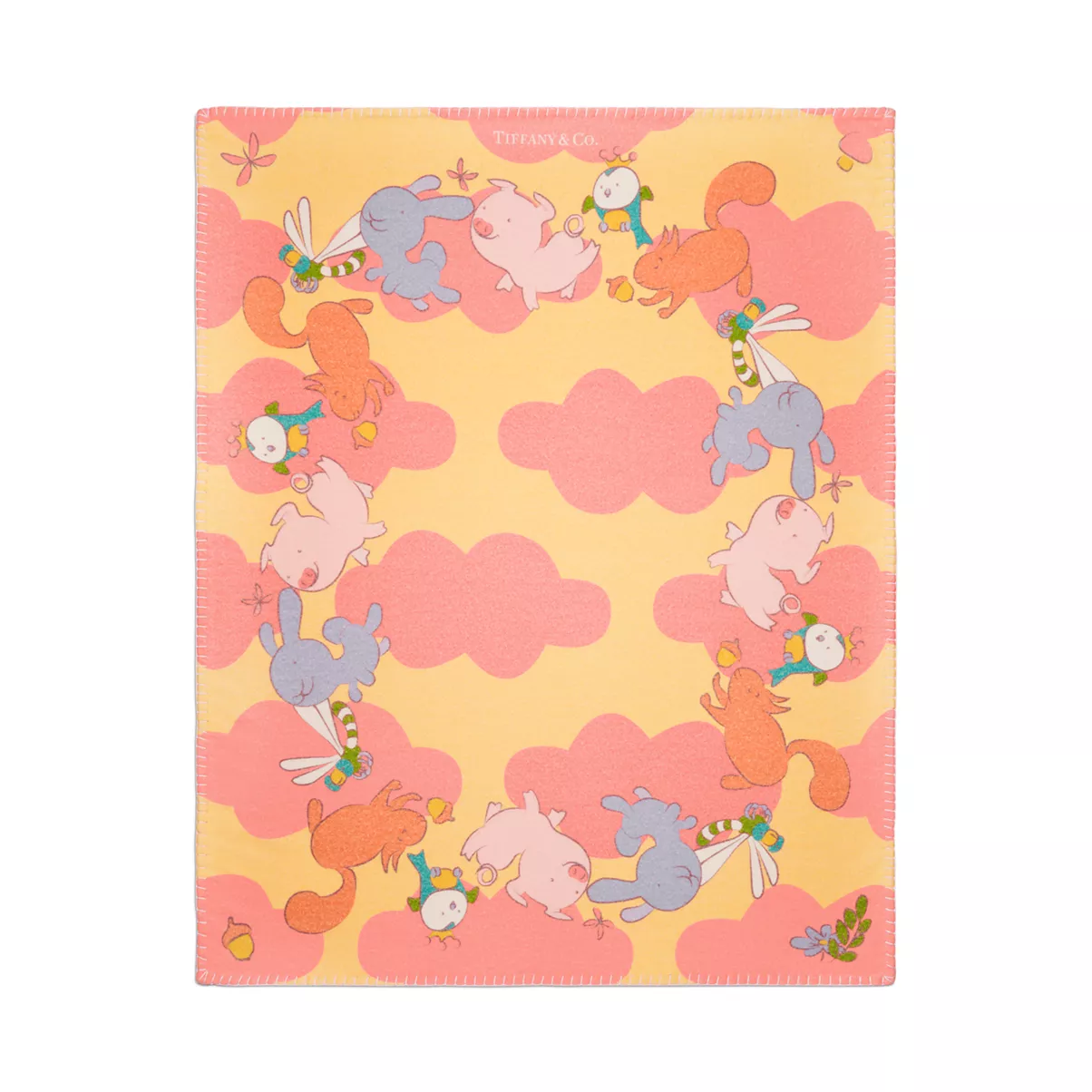 Land Animals Blanket in a Wool Blend