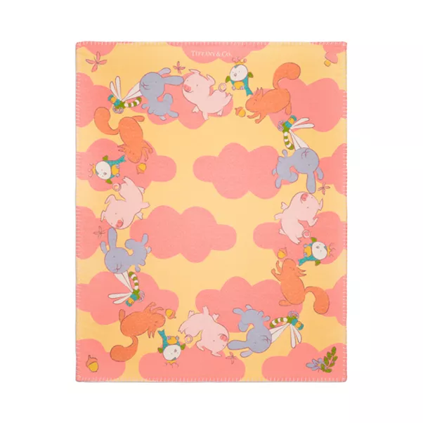 Land Animals Blanket in a Wool Blend