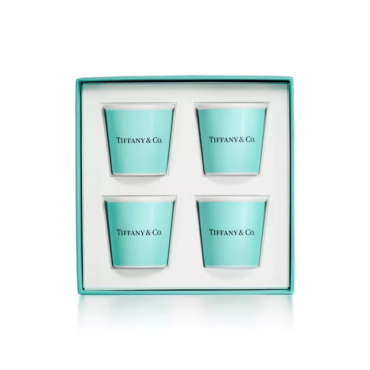 Tiffany Cups:Tiffany Espresso Cups in Bone China, Set of Four, 1