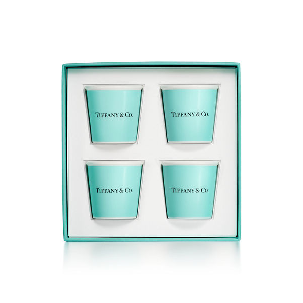 Tiffany Cups:Tiffany Espresso Cups in Bone China, Set of Four