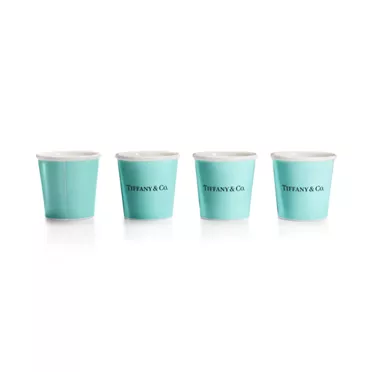 Tiffany Cups:Tiffany Espresso Cups in Bone China, Set of Four, 2
