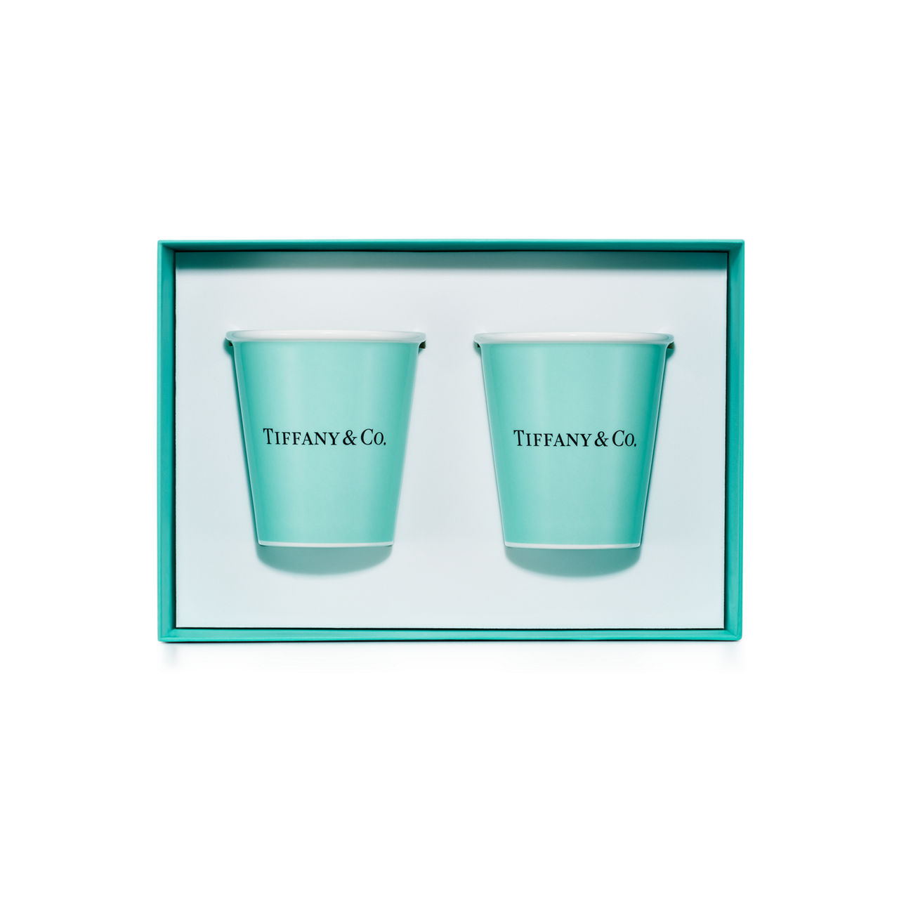 Tiffany Kaffeebecher aus Porzellan, 2er-Set