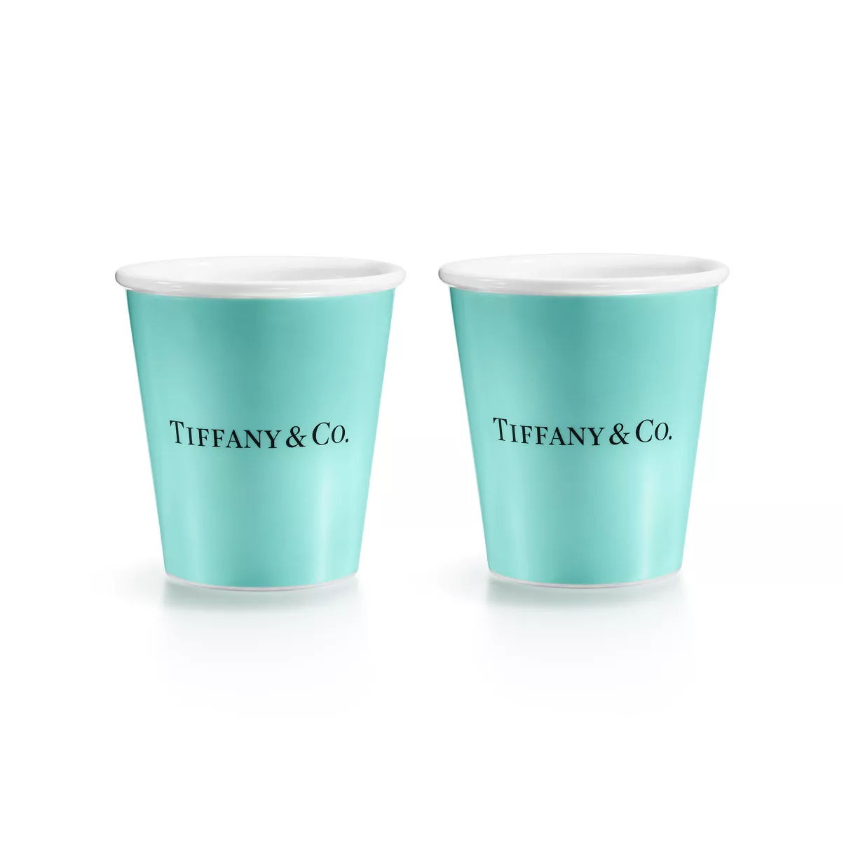 Tiffany Coffee Cups in Bone China, Set of Two