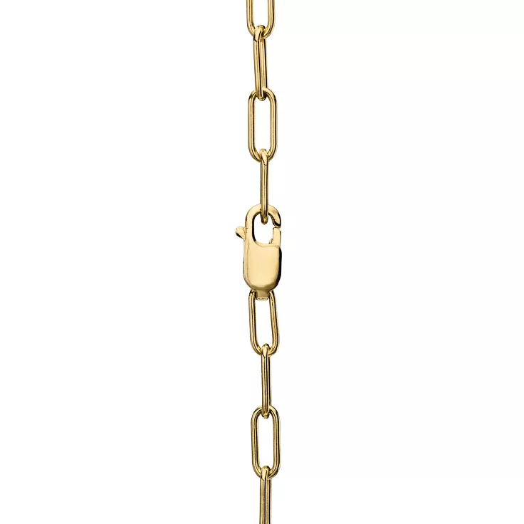 Tiffany Lock:Pendant in Yellow Gold with Diamonds, Medium, 4