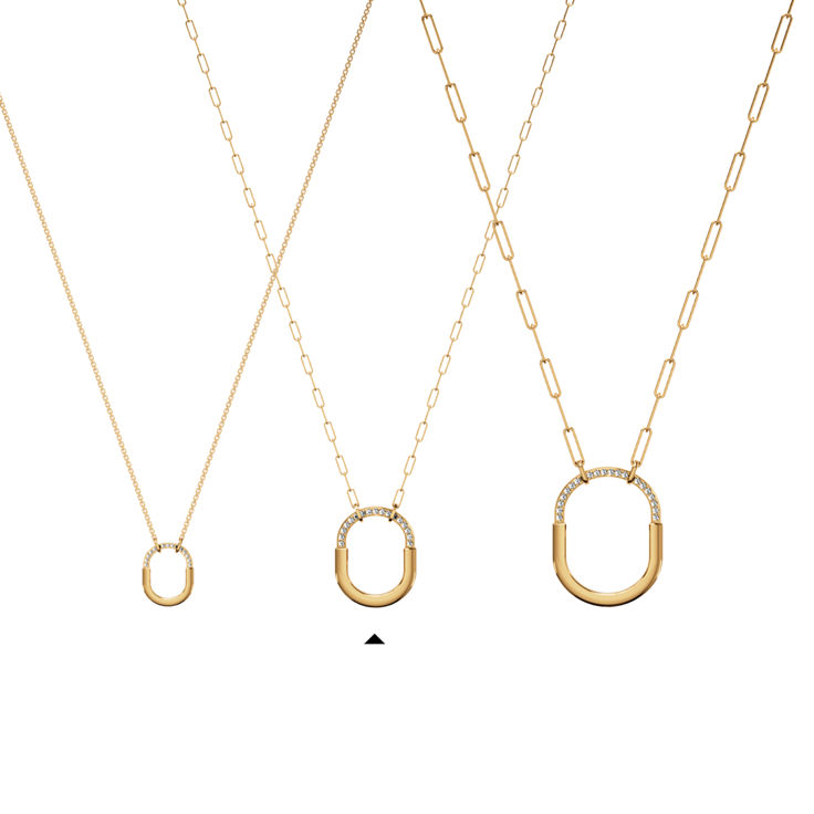Collezione Lock by Tiffany:Pendente in oro giallo con diamanti, medio numero immagine 6