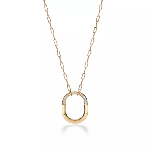 Anhänger in Gelbgold mit Diamanten, Medium