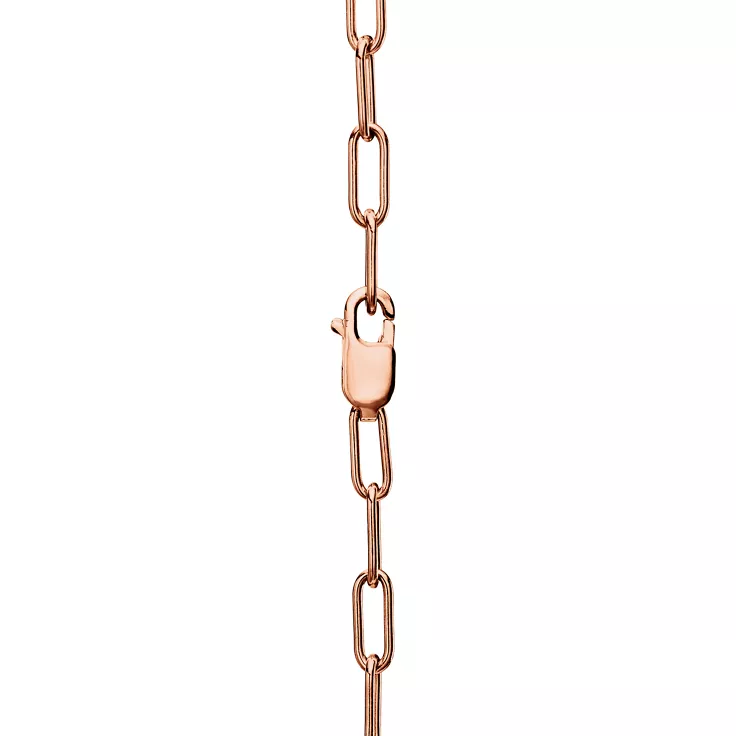 Tiffany Lock:Pendant in Rose Gold with Diamonds, Medium, 4