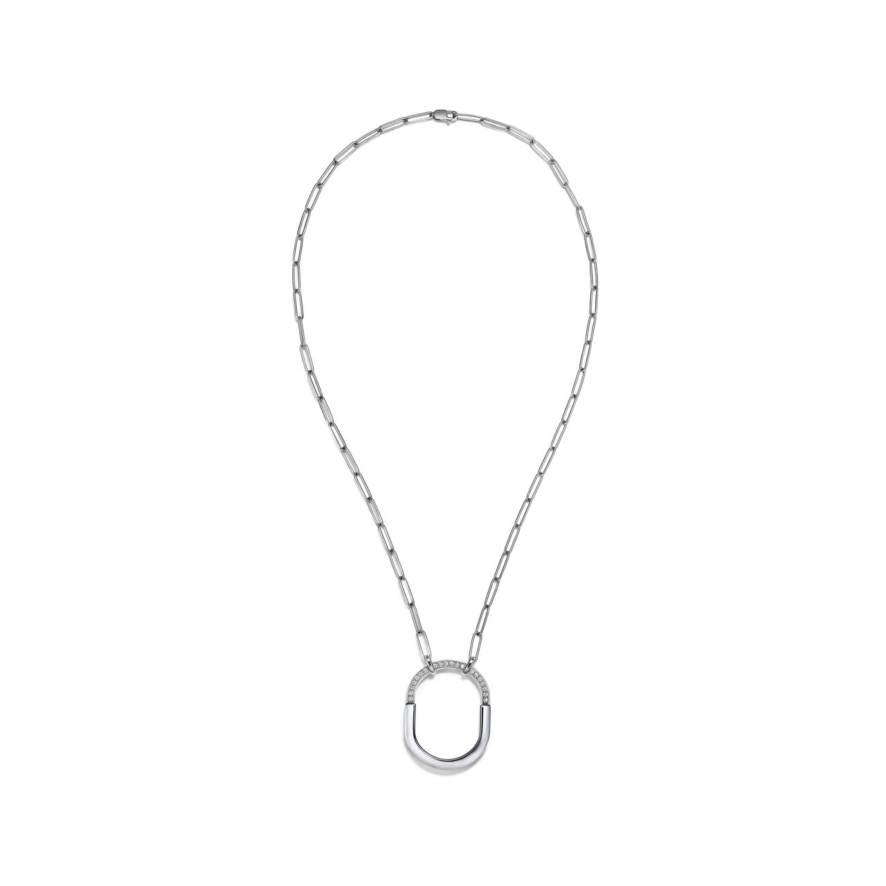 Tiffany Lock:Pendant in White Gold with Diamonds, Large image number 2