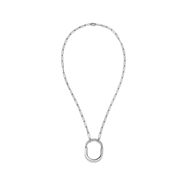 Tiffany Lock:Pendant in White Gold with Diamonds, Large, 2
