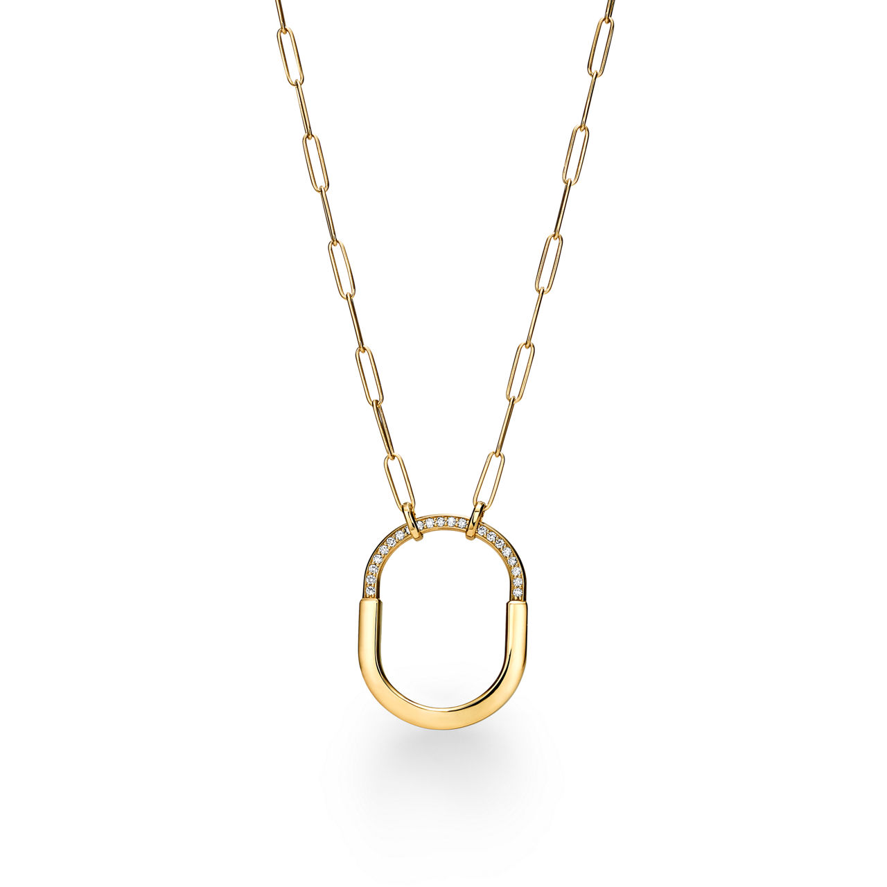 Tiffany Lock:Pendant in Yellow Gold with Diamonds, Large image number 0