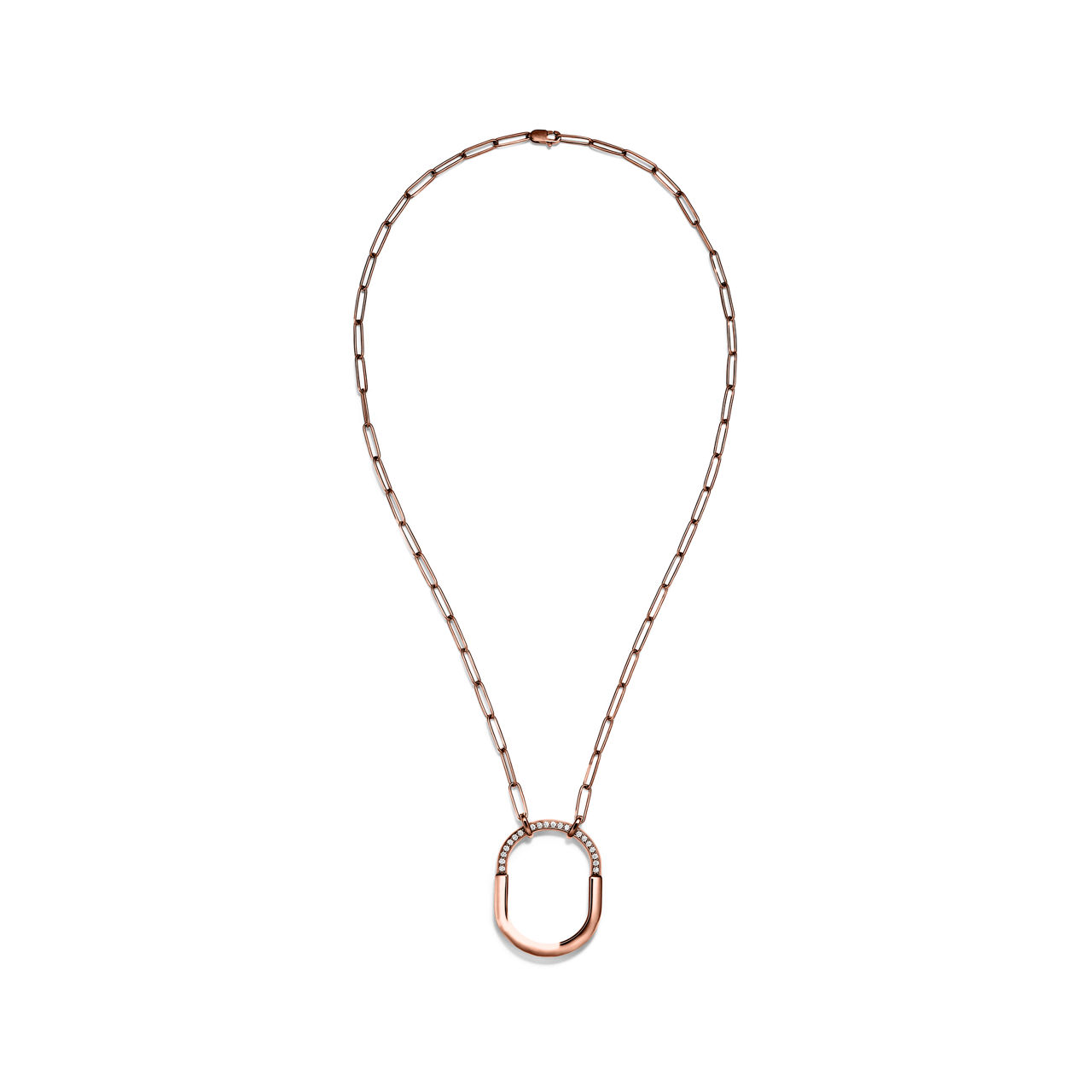 Tiffany Lock:Pendant in Rose Gold with Diamonds, Large image number 2