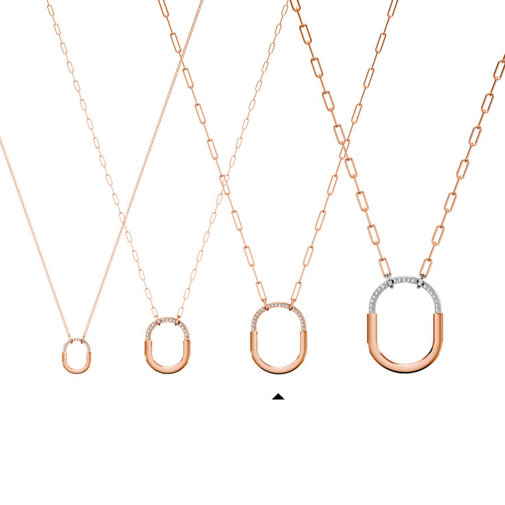 Tiffany Lock:Pendant in Rose Gold with Diamonds, Large image number 6