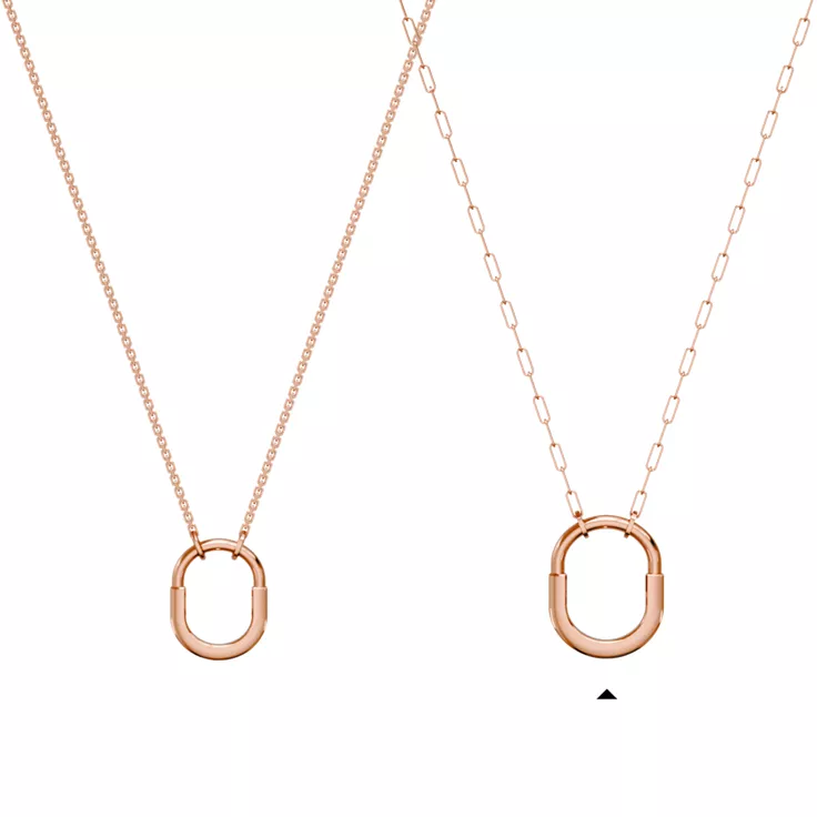 Tiffany Lock:Pendant in Rose Gold, Medium, 5