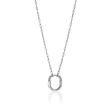 Tiffany Lock:Pendant in White Gold, Medium, 3