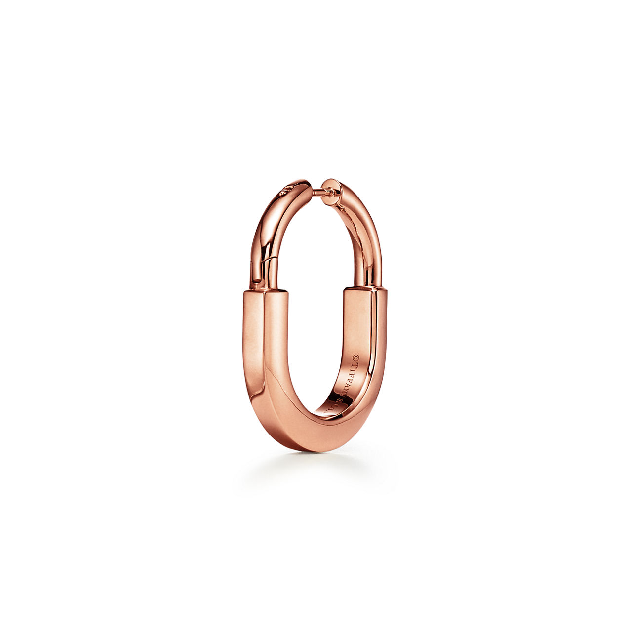 Tiffany Lock:Earrings in Rose Gold with Diamonds, Medium image number 2