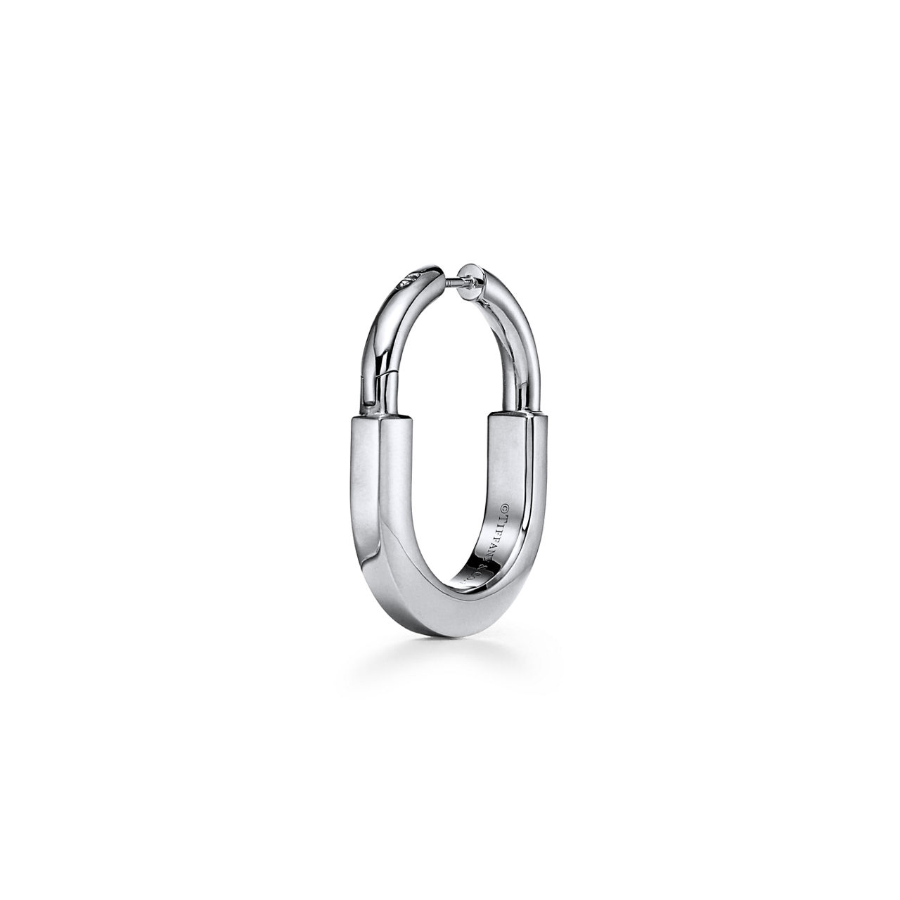 Tiffany Lock:Earrings in White Gold with Diamonds, Medium image number 2