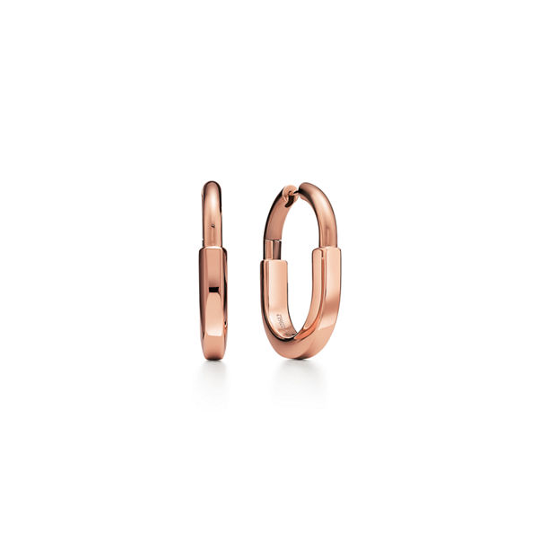 Tiffany Lock:Earrings in Rose Gold, Medium