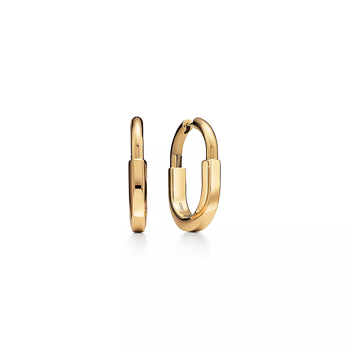 Tiffany Lock Earrings 18K 옐로우 골드 No Gemstone One Scale