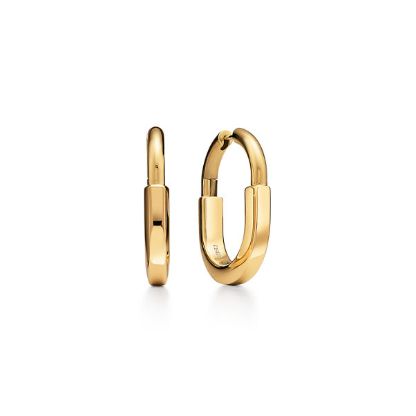 Tiffany Lock:Earrings in Yellow Gold, Medium