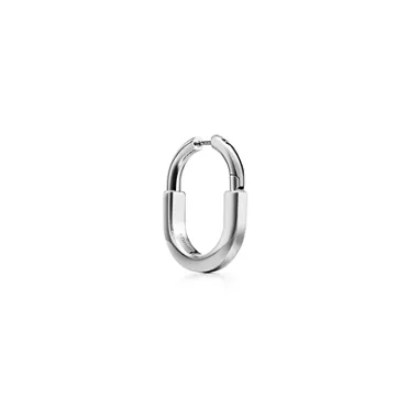 Tiffany Lock:Earrings in White Gold, Medium, 3
