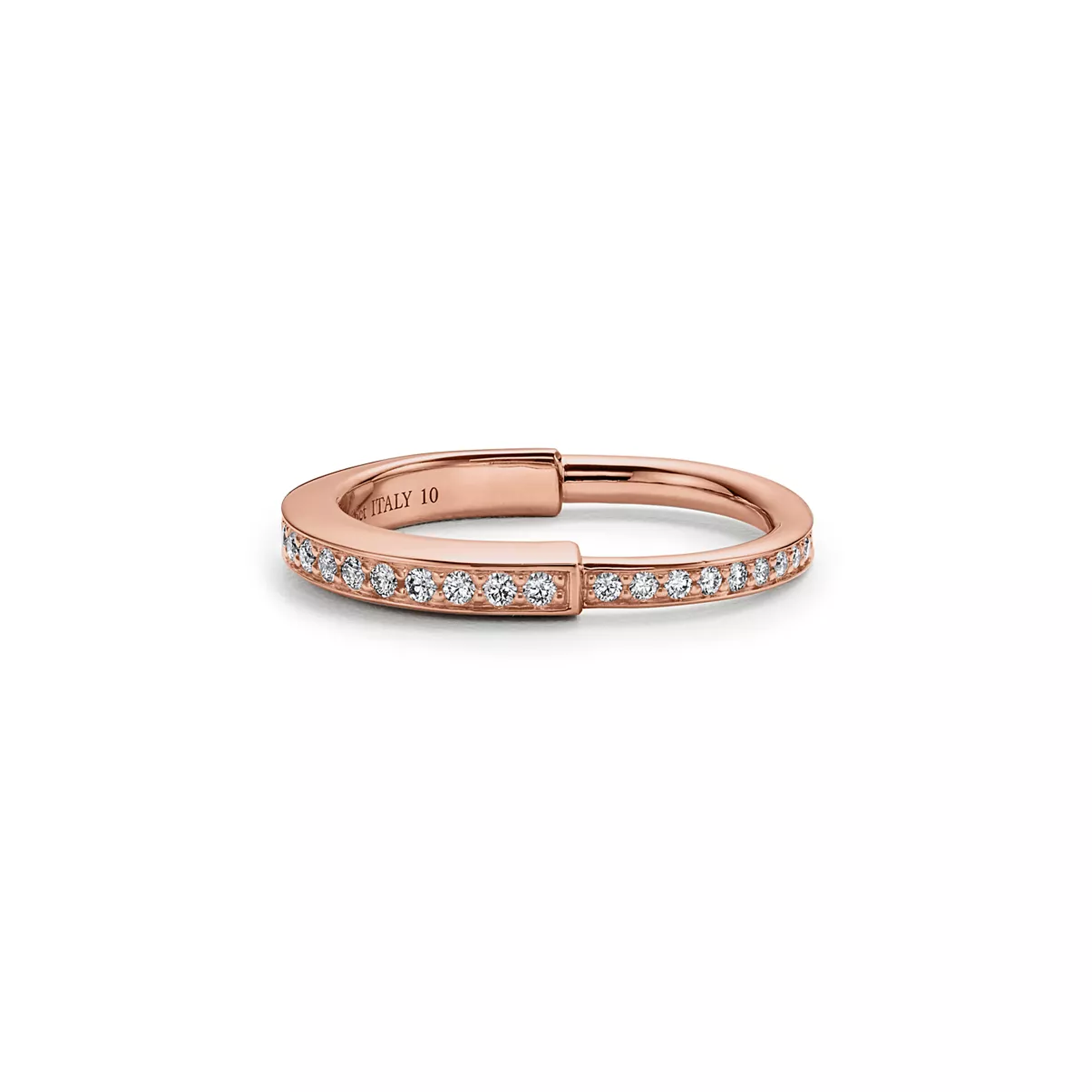 Ring in Rose Gold with Pav&eacute; Diamonds