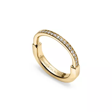 Tiffany Lock:Ring in Yellow Gold with Diamonds, 3