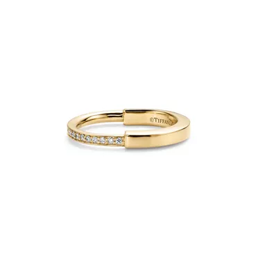 Tiffany Lock:Ring in Yellow Gold with Diamonds, 3